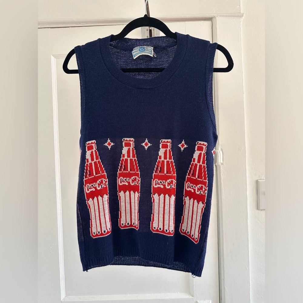 1970s Marshall Lester Cocoa Cola Sweater Vest
